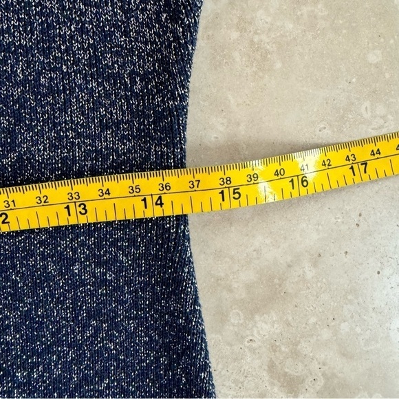 Sachin & Babi Amelie Metallic Knit Blue Knit Puff Long Sleeve Womens Size L - Picture 11 of 16